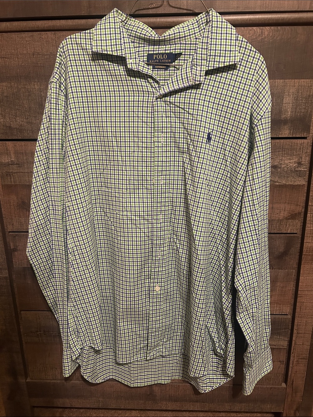 Polo by Ralph Lauren Green & Blue Checked Long-Sleeve Button-Down Shirt